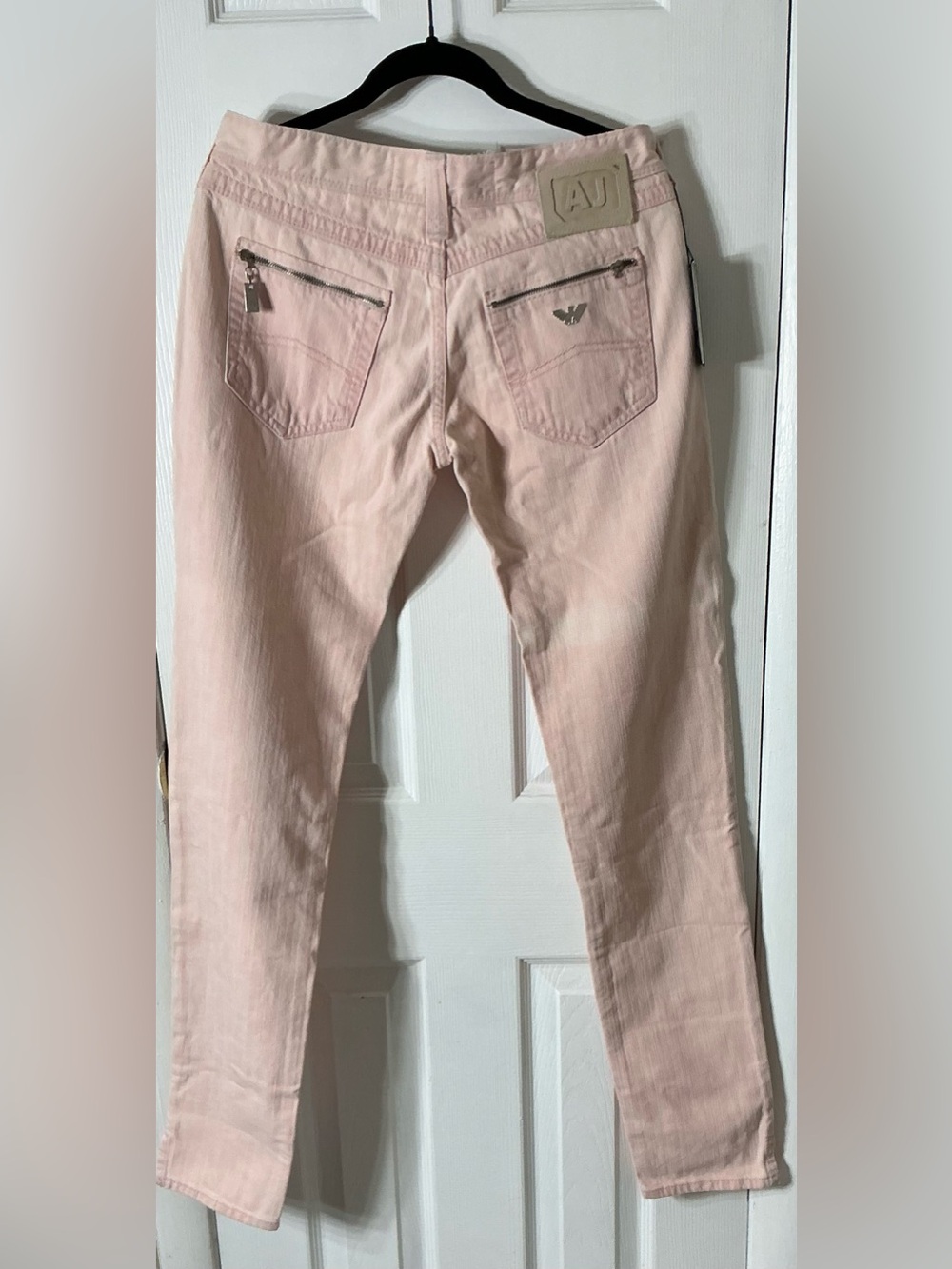 Armani Jeans Pastel Pink Skinny Jeans Size 30 NWT With Flaws - Picture 4 of 13